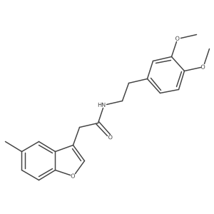 N-[2-(3,4-dimethoxyphenyl)ethyl]-2-(5-methyl-1-benzofuran-3-yl)acetamide结构式