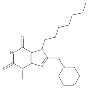 7-heptyl-3-methyl-8-(morpholinomethyl)-1H-purine-2,6(3H,7H)-dione Structure