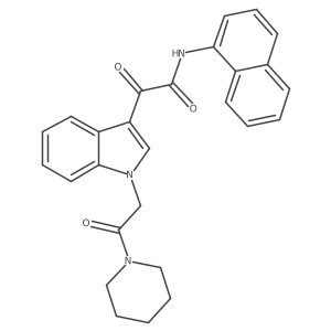 N-(naphthalen-1-yl)-2-oxo-2-(1-(2-oxo-2-(piperidin-1-yl)ethyl)-1H-indol-3-yl)acetamide Structure