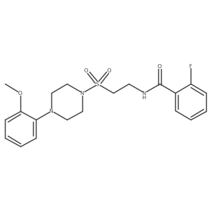 2-fluoro-N-(2-((4-(2-methoxyphenyl)piperazin-1-yl)sulfonyl)ethyl)benzamide结构式