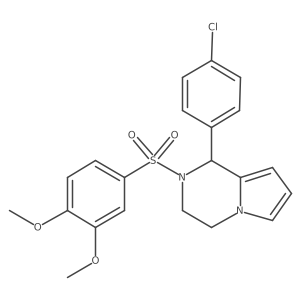 1-(4-chlorophenyl)-2-(3,4-dimethoxybenzenesulfonyl)-1H,2H,3H,4H-pyrrolo[1,2-a]pyrazine Structure