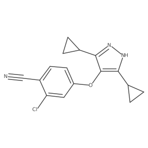 2-chloro-4-[(3,5-dicyclopropyl-1H-pyrazol-4-yl)oxy]benzonitrile结构式