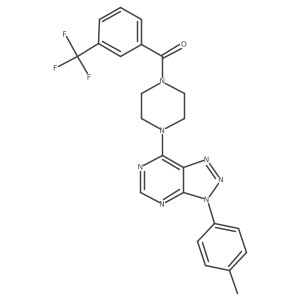 (4-(3-(p-tolyl)-3H-[1,2,3]triazolo[4,5-d]pyrimidin-7-yl)piperazin-1-yl)(3-(trifluoromethyl)phenyl)methanone Structure