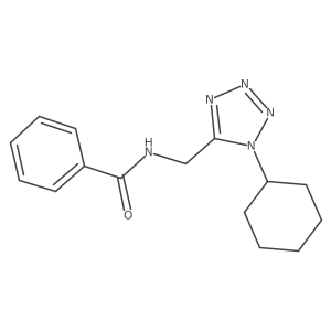 N-((1-cyclohexyl-1H-tetrazol-5-yl)methyl)benzamide Structure