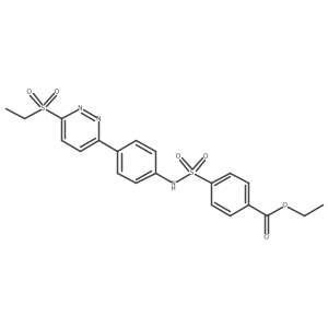 ethyl 4-(N-(4-(6-(ethylsulfonyl)pyridazin-3-yl)phenyl)sulfamoyl)benzoate Structure