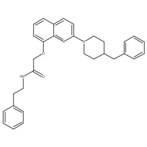 2-((2-(4-benzylpiperidin-1-yl)quinolin-8-yl)oxy)-N-phenethylacetamide Structure