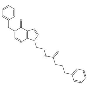 N-(2-(5-benzyl-4-oxo-4,5-dihydro-1H-pyrazolo[3,4-d]pyrimidin-1-yl)ethyl)-4-phenylbutanamide Structure