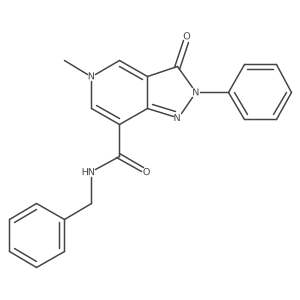 N-benzyl-5-methyl-3-oxo-2-phenyl-3,5-dihydro-2H-pyrazolo[4,3-c]pyridine-7-carboxamide Structure