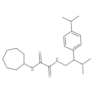 N1-cycloheptyl-N2-(2-(dimethylamino)-2-(4-(dimethylamino)phenyl)ethyl)oxalamide Structure