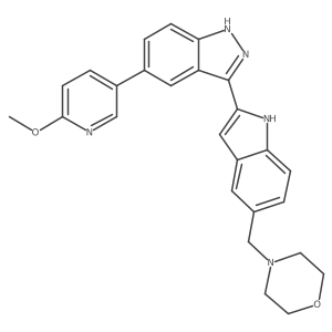 5-(6-Methoxy-3-pyridinyl)-3-[5-(4-morpholinylmethyl)-1H-indol-2-yl]-1H-indazole Structure