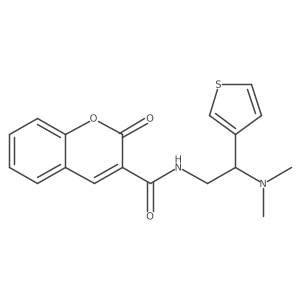 N-(2-(dimethylamino)-2-(thiophen-3-yl)ethyl)-2-oxo-2H-chromene-3-carboxamide Structure