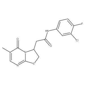 N-(3-chloro-4-fluorophenyl)-2-(6-methyl-5-oxo-3,5-dihydro-2H-thiazolo[3,2-a]pyrimidin-3-yl)acetamide结构式