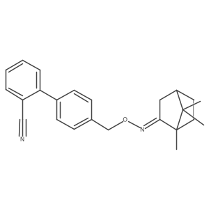 4'-(1,7,7-Trimethyl-bicyclo[2.2.1]hept-2-ylideneaminooxymethyl)-biphenyl-2-carbonitrile Structure