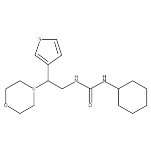 1-Cyclohexyl-3-[2-(morpholin-4-yl)-2-(thiophen-3-yl)ethyl]urea结构式