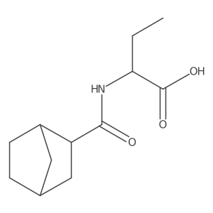 2-(Bicyclo[2.2.1]heptane-2-carbonylamino)butanoic acid Structure