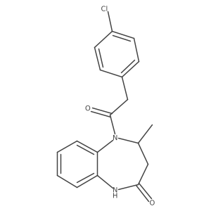 5-[(4-chlorophenyl)acetyl]-4-methyl-1,3,4,5-tetrahydro-2H-1,5-benzodiazepin-2-one结构式