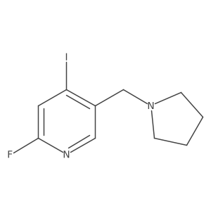 2-Fluoro-4-iodo-5-(1-pyrrolidinylmethyl)pyridine Structure