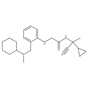 N-(1-cyano-1-cyclopropylethyl)-2-[(2-{[cyclohexyl(methyl)amino]methyl}phenyl)amino]acetamide结构式