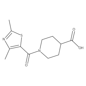 1-(2,4-Dimethylthiazole-5-carbonyl)piperidine-4-carboxylic acid Structure