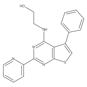 2-[[5-Phenyl-2-(2-pyridinyl)thieno[2,3-d]pyrimidin-4-yl]amino]ethanol结构式