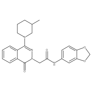 N-(2H-1,3-benzodioxol-5-yl)-2-[4-(3-methylpiperidin-1-yl)-1-oxo-1,2-dihydrophthalazin-2-yl]acetamide Structure