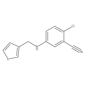 2-Chloro-5-((thiophen-3-ylmethyl)amino)benzonitrile结构式
