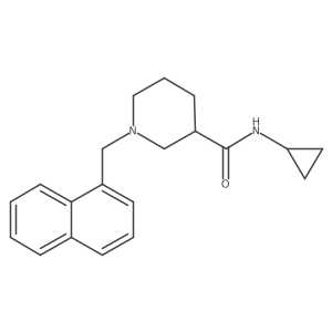 N-cyclopropyl-1-[(naphthalen-1-yl)methyl]piperidine-3-carboxamide结构式