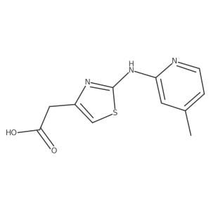 {2-[(4-Methylpyridin-2-yl)amino]-1,3-thiazol-4-yl}acetic acid结构式