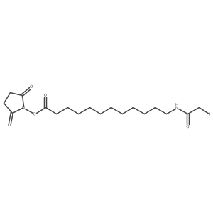 12-(2-Iodoacetylamino)dodecanoic acid 2,5-dioxopyrrolidin-1-yl ester结构式