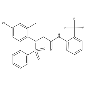 2-[(4-Chloro-2-methylphenyl)(phenylsulfonyl)amino]-N-[2-(trifluoromethyl)phenyl]acetamide Structure