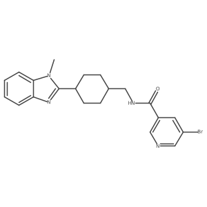 5-bromo-N-((4-(1-methyl-1H-benzo[d]imidazol-2-yl)cyclohexyl)methyl)nicotinamide Structure