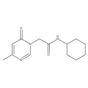 N-cyclohexyl-2-(4-methyl-6-oxopyrimidin-1(6H)-yl)acetamide Structure