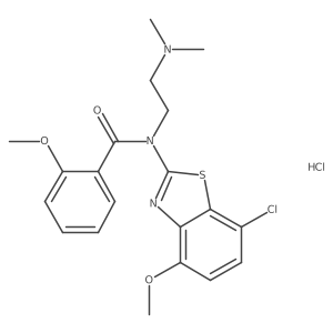 N-(7-chloro-4-methoxybenzo[d]thiazol-2-yl)-N-(2-(dimethylamino)ethyl)-2-methoxybenzamide hydrochloride结构式