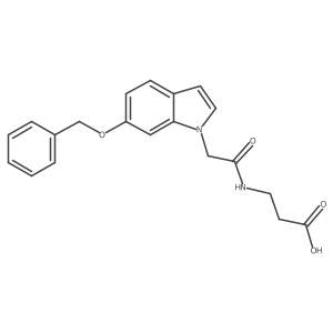 N-{[6-(benzyloxy)-1H-indol-1-yl]acetyl}-beta-alanine结构式