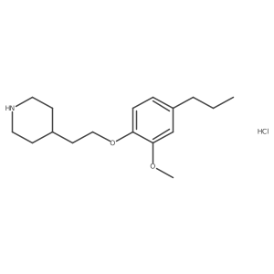 4-[2-(2-Methoxy-4-propylphenoxy)ethyl]piperidine hydrochloride Structure
