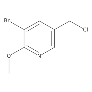 3-Bromo-5-(chloromethyl)-2-methoxypyridine结构式