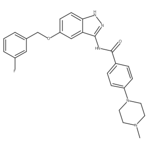 N-[5-[(3-fluorophenyl)methoxy]-1H-indazol-3-yl]-4-(4-methylpiperazin-1-yl)benzamide Structure