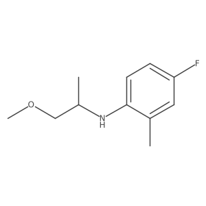 4-fluoro-N-(1-methoxypropan-2-yl)-2-methylaniline结构式
