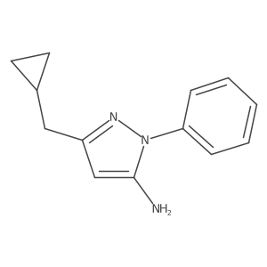 5-(cyclopropylmethyl)-2-phenyl-pyrazol-3-amine结构式