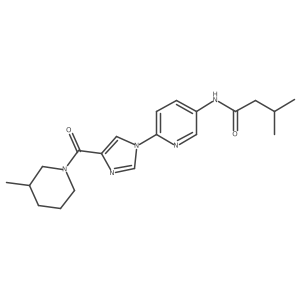 3-methyl-N-(6-(4-(3-methylpiperidine-1-carbonyl)-1H-imidazol-1-yl)pyridin-3-yl)butanamide Structure