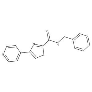 N~2~-benzyl-4-(4-pyridyl)-1,3-thiazole-2-carboxamide结构式