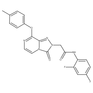 N-(2,4-difluorophenyl)-2-[8-(4-methylphenoxy)-3-oxo-2H,3H-[1,2,4]triazolo[4,3-a]pyrazin-2-yl]acetamide结构式