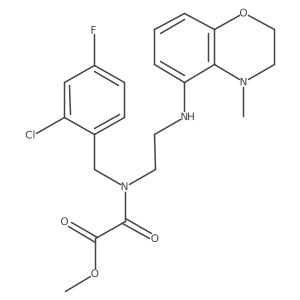 Acetic acid, 2-[[(2-chloro-4-fluorophenyl)methyl][2-[(3,4-dihydro-4-methyl-2H-1,4-benzoxazin-5-yl)amino]ethyl]amino]-2-oxo-, methyl ester Structure