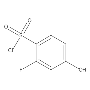 2-Fluoro-4-hydroxybenzene-1-sulfonyl chloride Structure