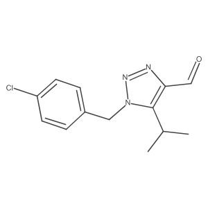 1-[(4-chlorophenyl)methyl]-5-(propan-2-yl)-1H-1,2,3-triazole-4-carbaldehyde结构式