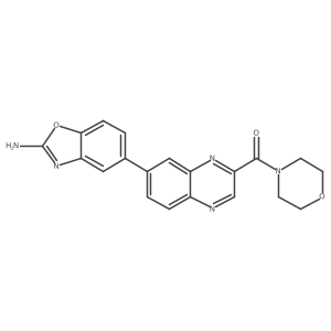 [7-(2-Amino-5-benzoxazolyl)-2-quinoxalinyl]-4-morpholinylmethanone Structure