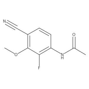 N-(4-cyano-2-fluoro-3-methoxyphenyl)acetamide结构式
