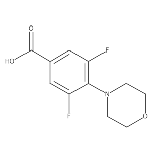 3,5-Difluoro-4-(morpholin-4-yl)benzoic acid结构式