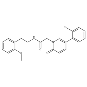 2-[3-(2-chlorophenyl)-6-oxo-1(6H)-pyridazinyl]-N~1~-(2-methoxyphenethyl)acetamide Structure