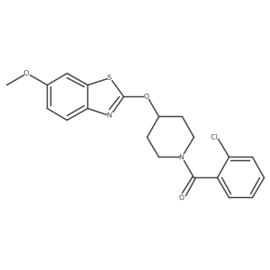 (2-Chlorophenyl)(4-((6-methoxybenzo[d]thiazol-2-yl)oxy)piperidin-1-yl)methanone Structure